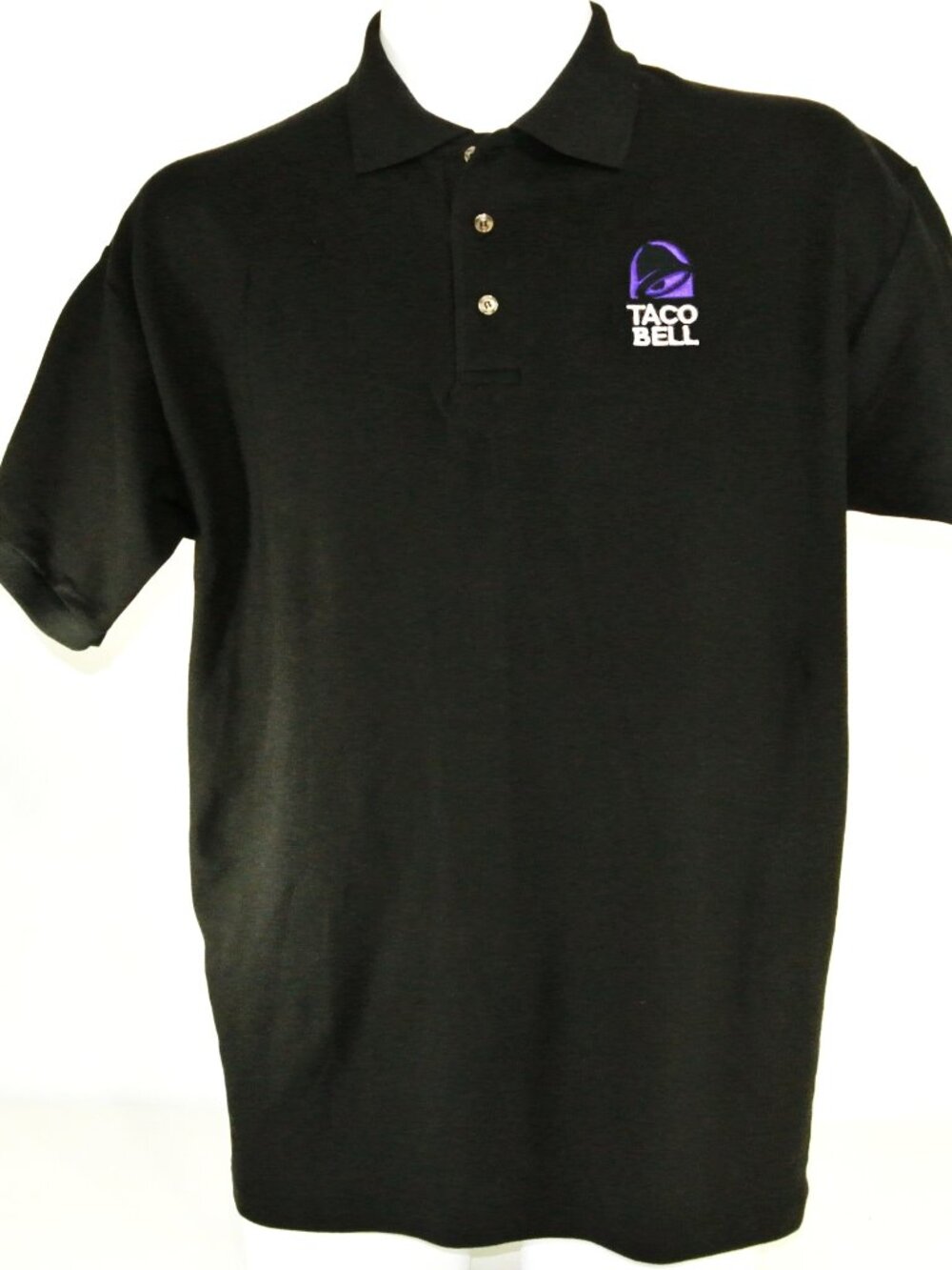 TACO BELL Black Polo Shirt Employee Uniform NEW Size M Medium